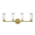 Load image into Gallery viewer, Revolve Clear Glass/Natural Brass 4 Lights Wall/Vanity by Alora Lighting | WV309044NBCG | Alora Lighting
