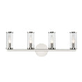 Load image into Gallery viewer, Revolve Clear Glass/Polished Nickel 4 Lights Wall/Vanity by Alora Lighting | WV309044PNCG | Alora Lighting
