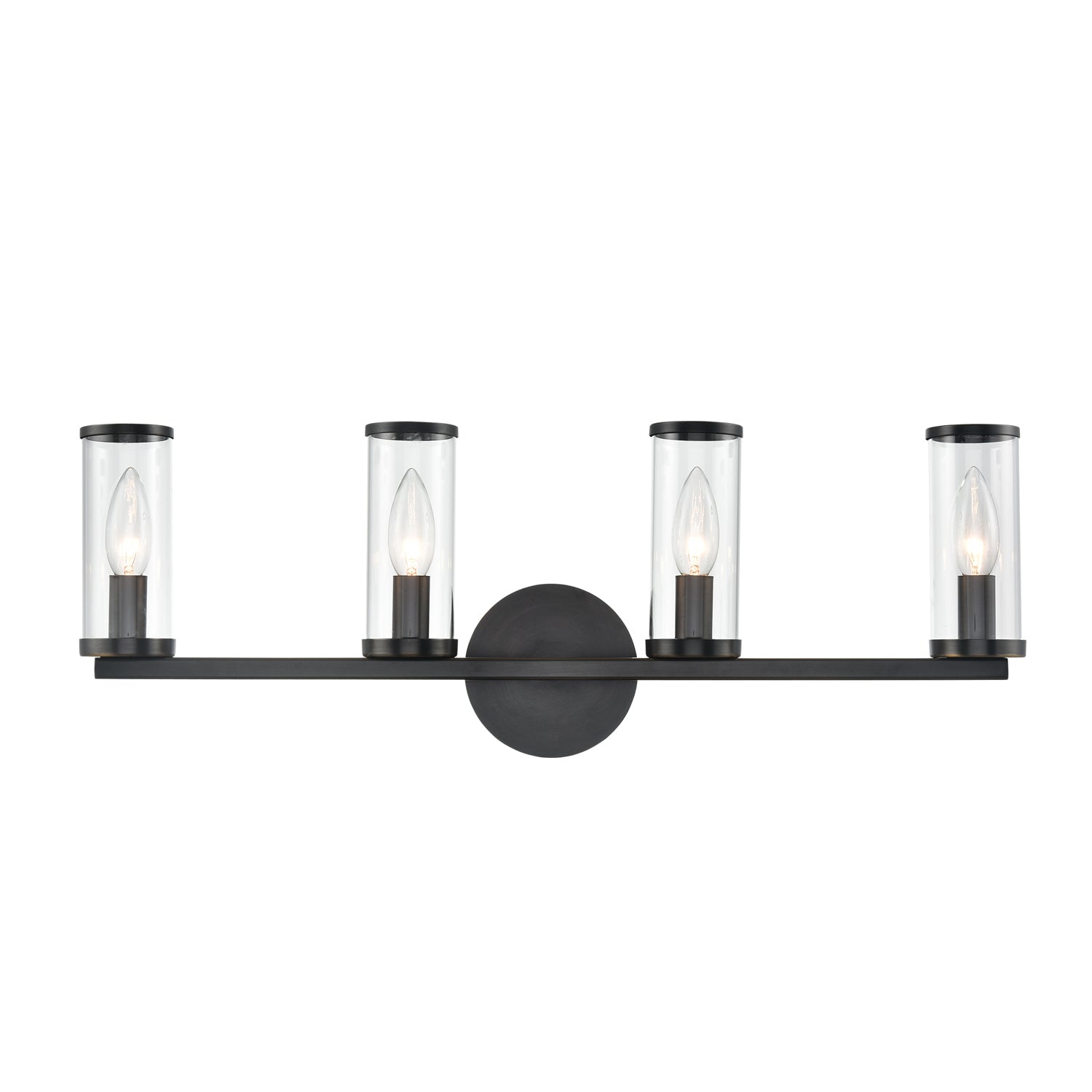 Revolve Clear Glass/Urban Bronze 4 Lights Wall/Vanity by Alora Lighting | WV309044UBCG | Alora Lighting