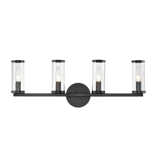 Revolve Clear Glass/Urban Bronze 4 Lights Wall/Vanity by Alora Lighting | WV309044UBCG | Alora Lighting