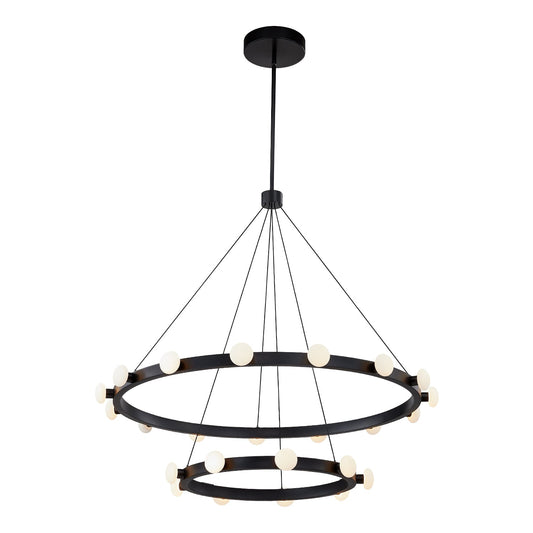 Rezz LED Chandelier in Black Finish | Kuzco Lighting