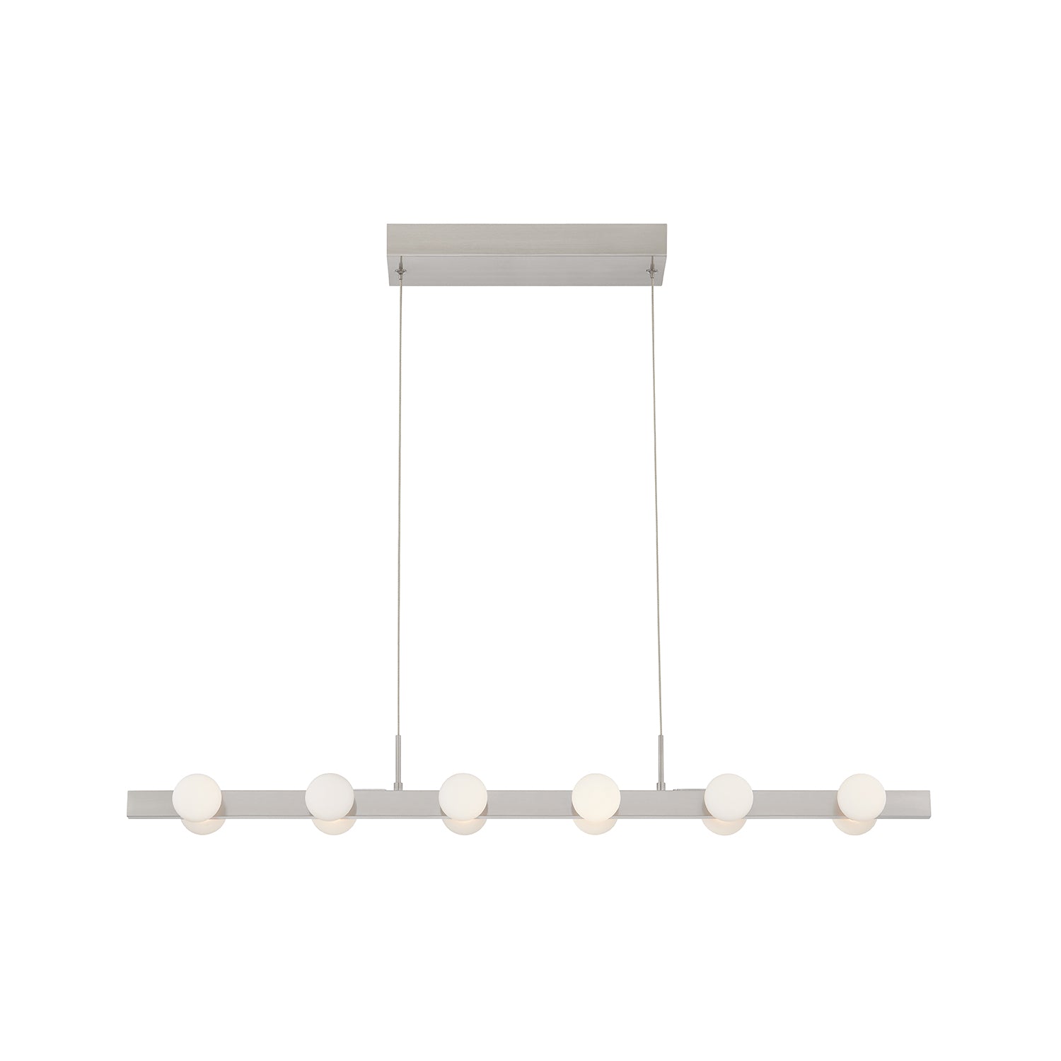 Rezz LED Linear Pendant in Brushed Nickel Finish | Kuzco Lighting