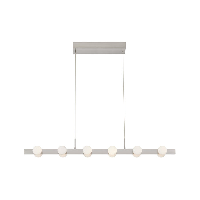 Rezz LED Linear Pendant in Brushed Nickel Finish | Kuzco Lighting