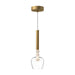 Rise LED Pendant in Brushed Gold/Clear Finish | Kuzco Lighting