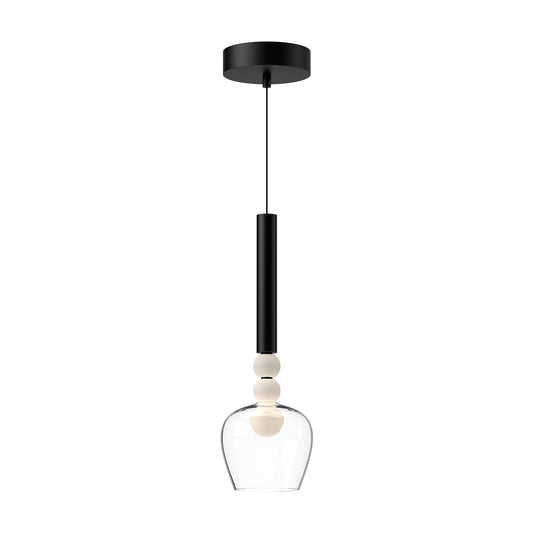 Rise LED Pendant in Black/Clear Finish | Kuzco Lighting