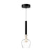 Rise LED Pendant in Black/Clear Finish | Kuzco Lighting