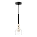 Rise LED Pendant in Black/Clear Finish | Kuzco Lighting