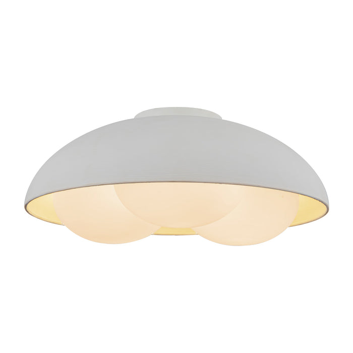 Robyn 16-in Antique White/Opal Glass Socket Flush Mount by Alora Lighting | FM495316AWOP | Alora Lighting