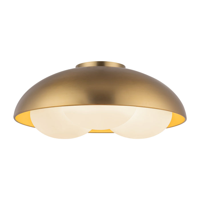 Robyn 16-in Brushed Gold/Opal Glass Socket Flush Mount by Alora Lighting | FM495316BGOP | Alora Lighting