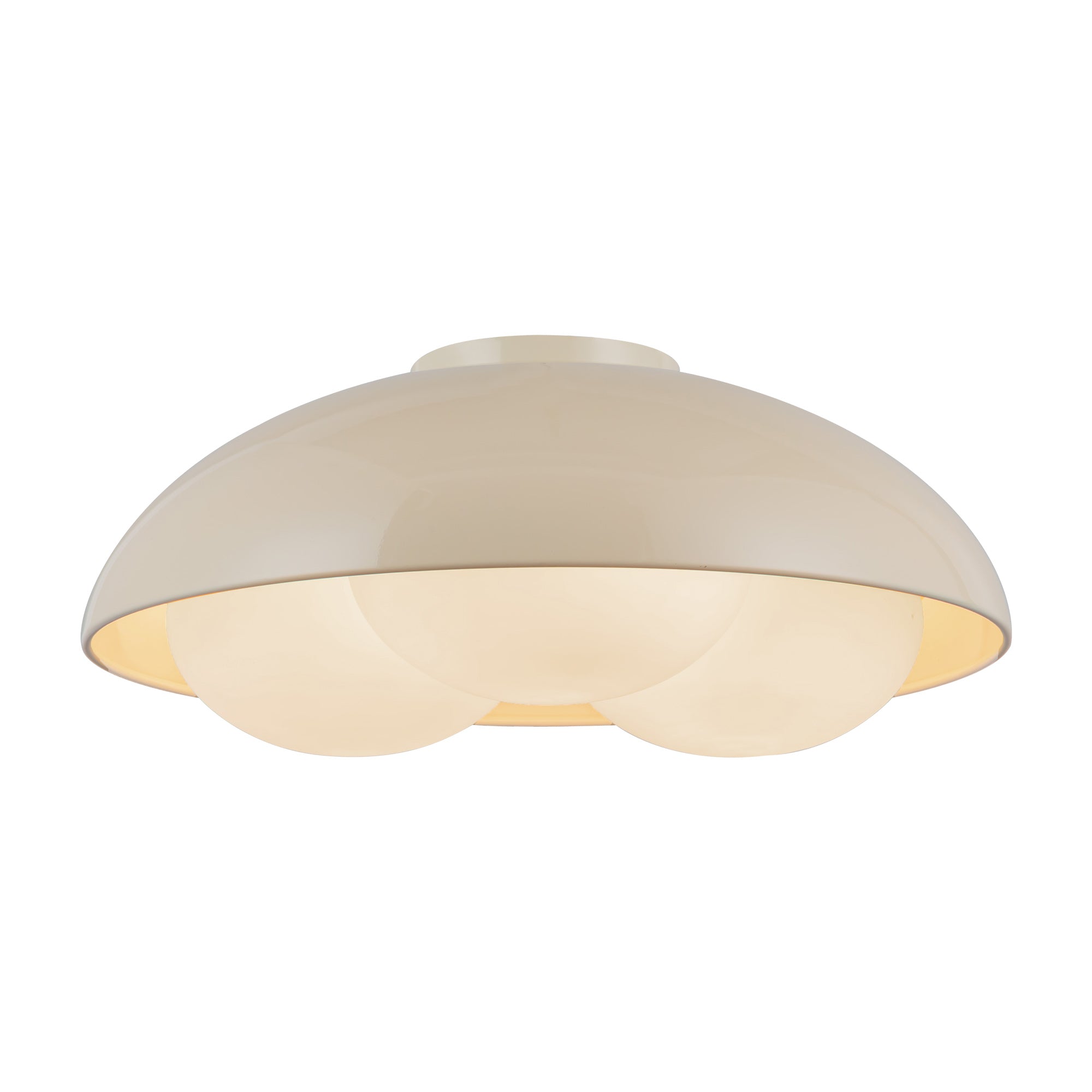 Robyn 16-in Pearl White/Opal Glass Socket Flush Mount by Alora Lighting | FM495316PWOP | Alora Lighting