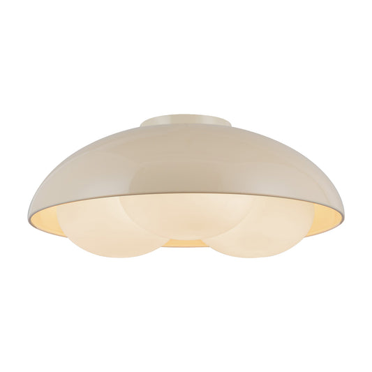 Robyn 16-in Pearl White/Opal Glass Socket Flush Mount by Alora Lighting | FM495316PWOP | Alora Lighting