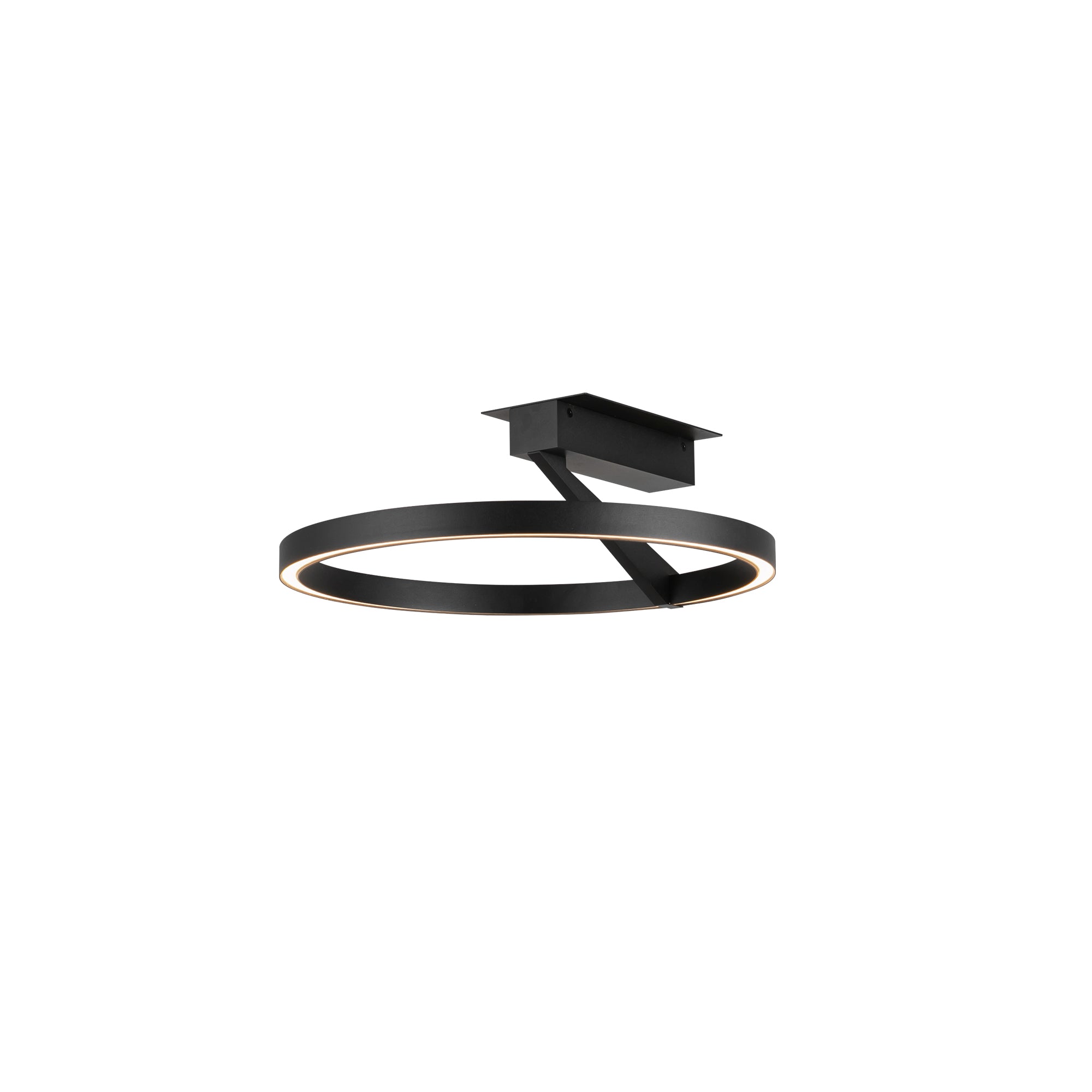 Roda LED Semi-Flush Mount in Black Finish | Kuzco Lighting