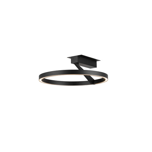 Roda LED Semi-Flush Mount in Black Finish | Kuzco Lighting