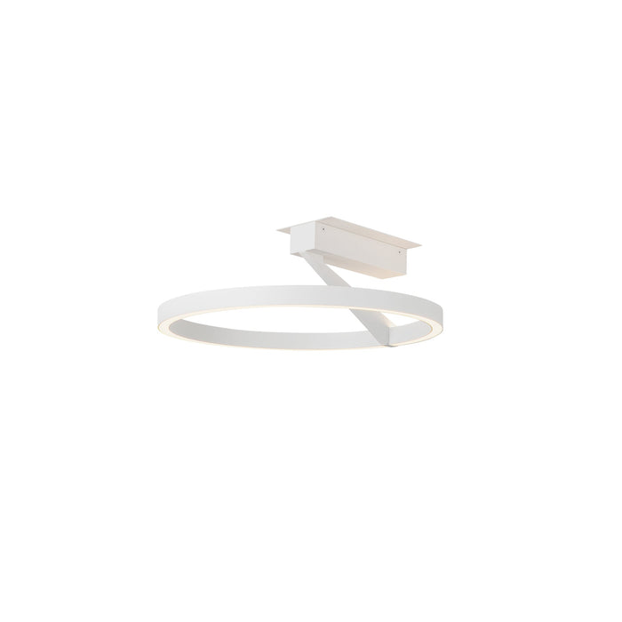 Roda LED Semi-Flush Mount in White Finish | Kuzco Lighting