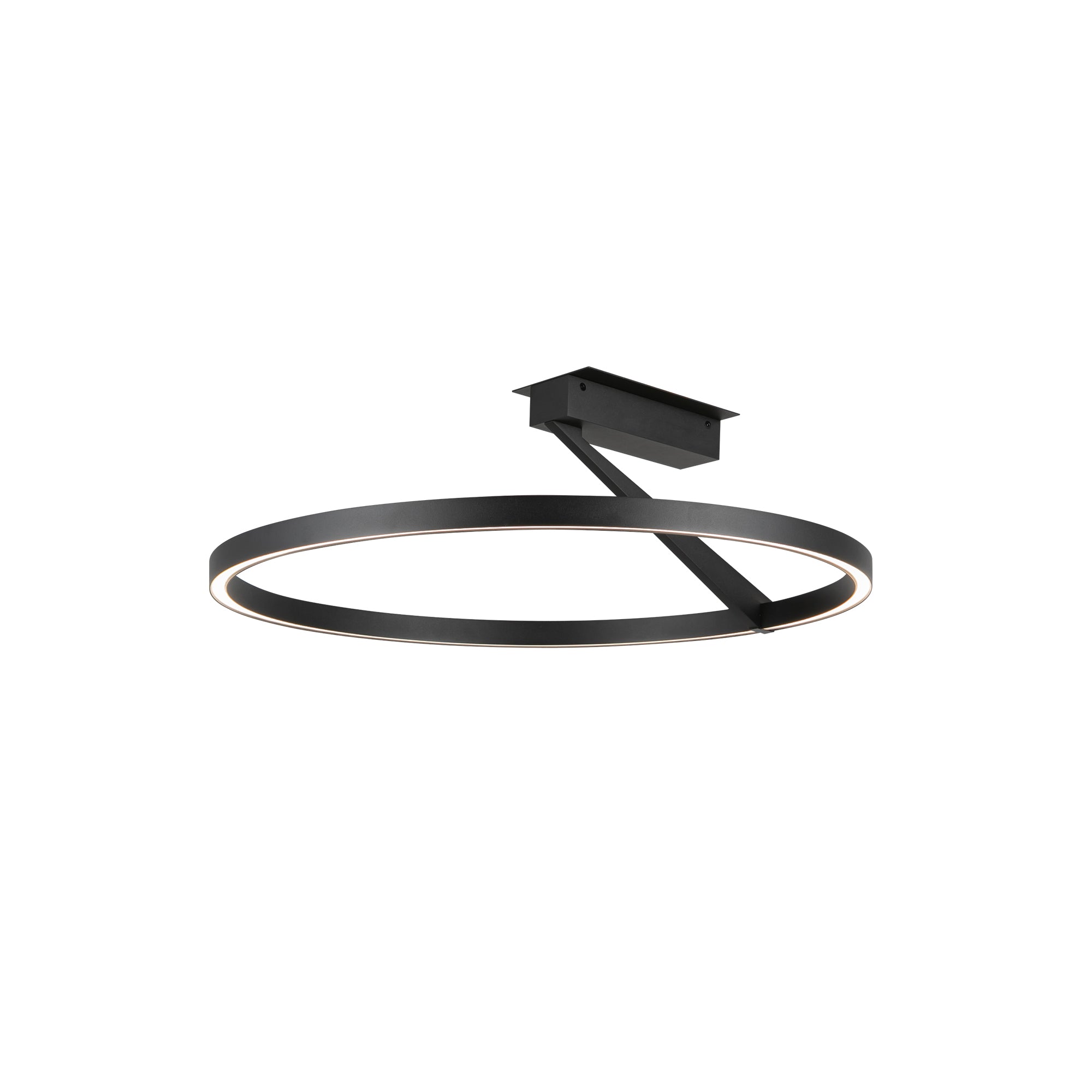 Roda LED Semi-Flush Mount in Black Finish | Kuzco Lighting