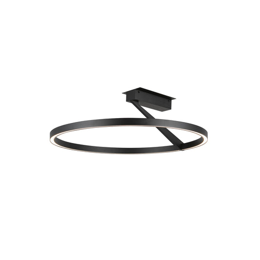 Roda LED Semi-Flush Mount in Black Finish | Kuzco Lighting