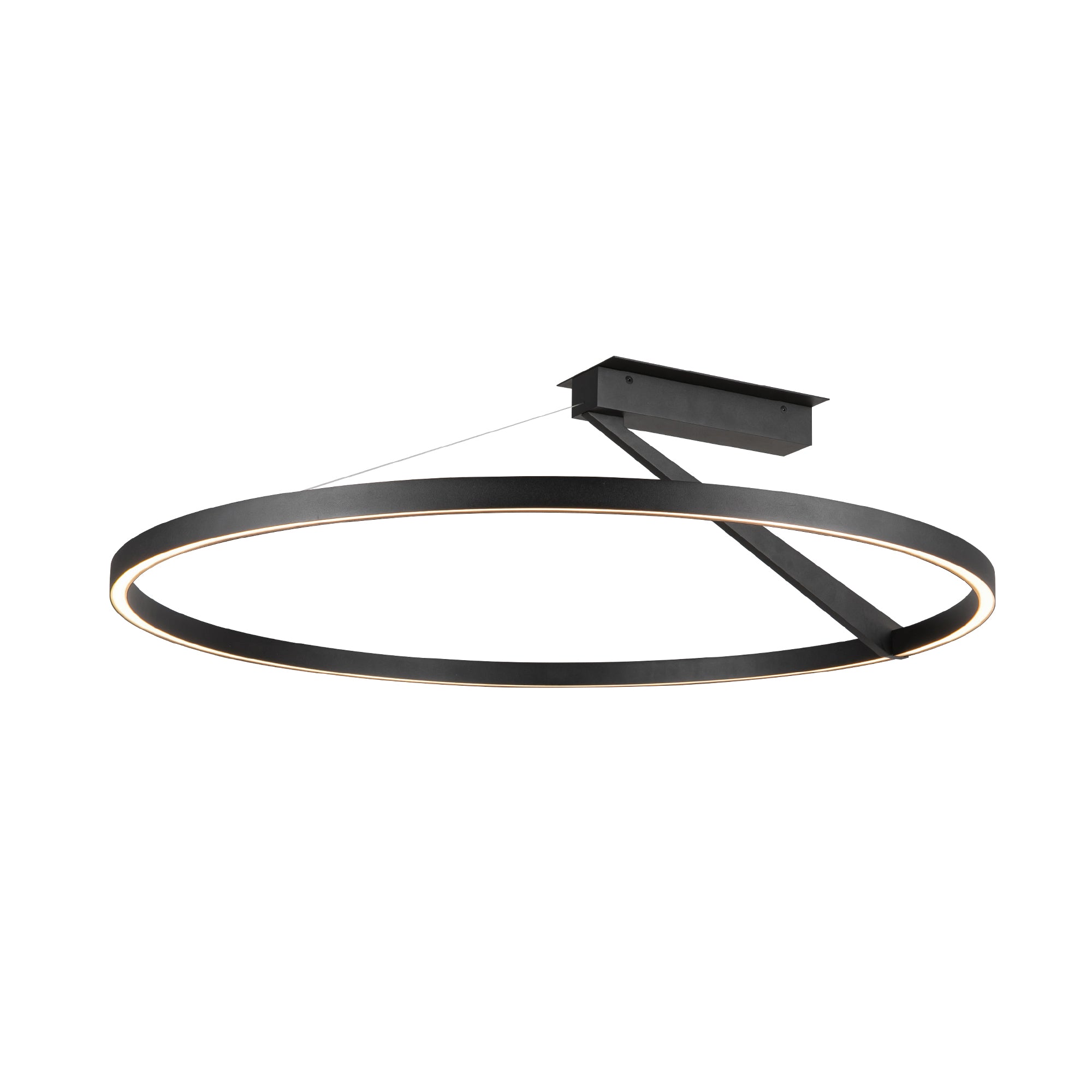 Roda LED Semi-Flush Mount in Black Finish | Kuzco Lighting