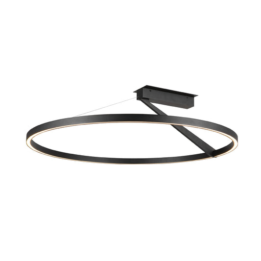 Roda LED Semi-Flush Mount in Black Finish | Kuzco Lighting