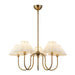 Rosemary 31-in Brushed Gold/Folded White Socket Chandelier by Alora Lighting | CH610530BGFW | Alora Lighting