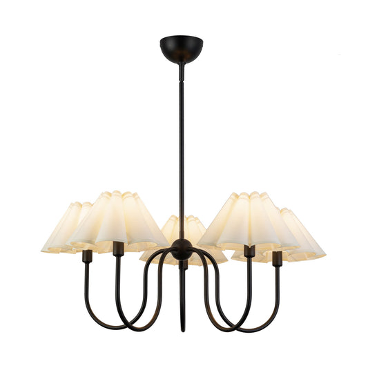 Rosemary 31-in Matte Black/Folded White Socket Chandelier by Alora Lighting | CH610530MBFW | Alora Lighting