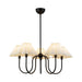 Rosemary 31-in Matte Black/Folded White Socket Chandelier by Alora Lighting | CH610530MBFW | Alora Lighting