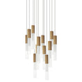 Load image into Gallery viewer, Reeds 12 Light LED Pendant - Gold Finish
