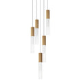 Load image into Gallery viewer, Reeds 5 Light LED Pendant - Gold Finish
