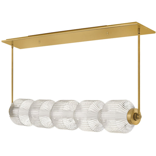 Reign LED Linear Suspension - Heritage Brass