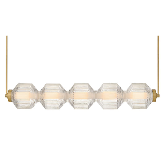 Reign LED Linear Suspension - Heritage Brass