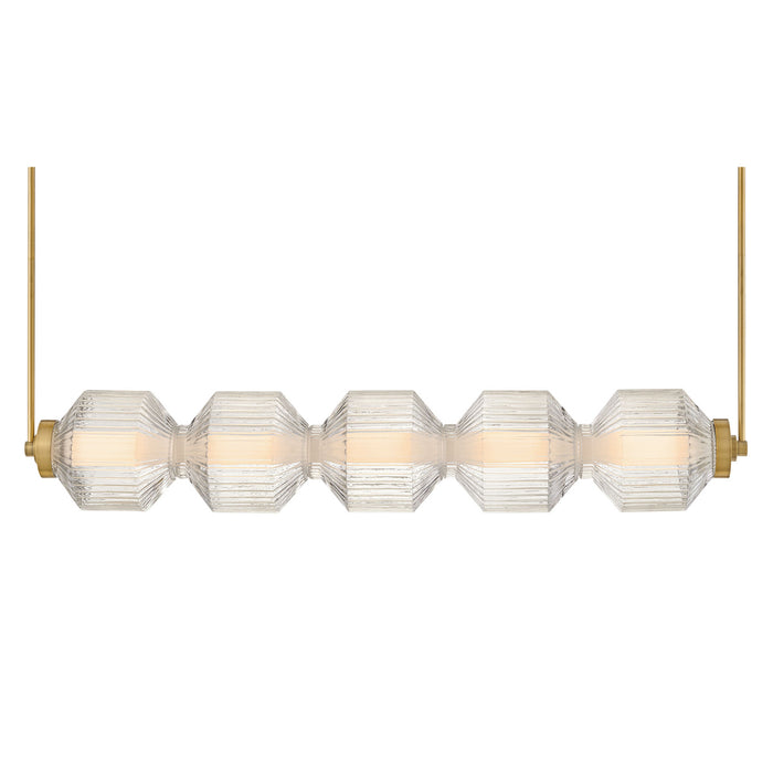 Reign LED Linear Suspension - Heritage Brass