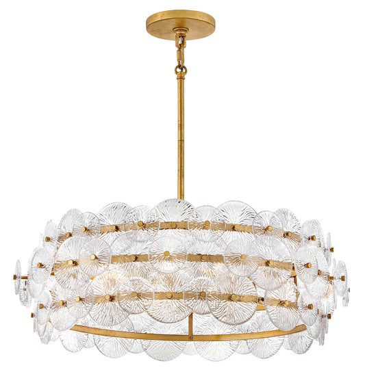 Rene Chandelier - Distressed Brass