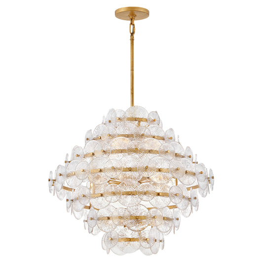 Rene Multi Tier Chandelier - Heritage Brass