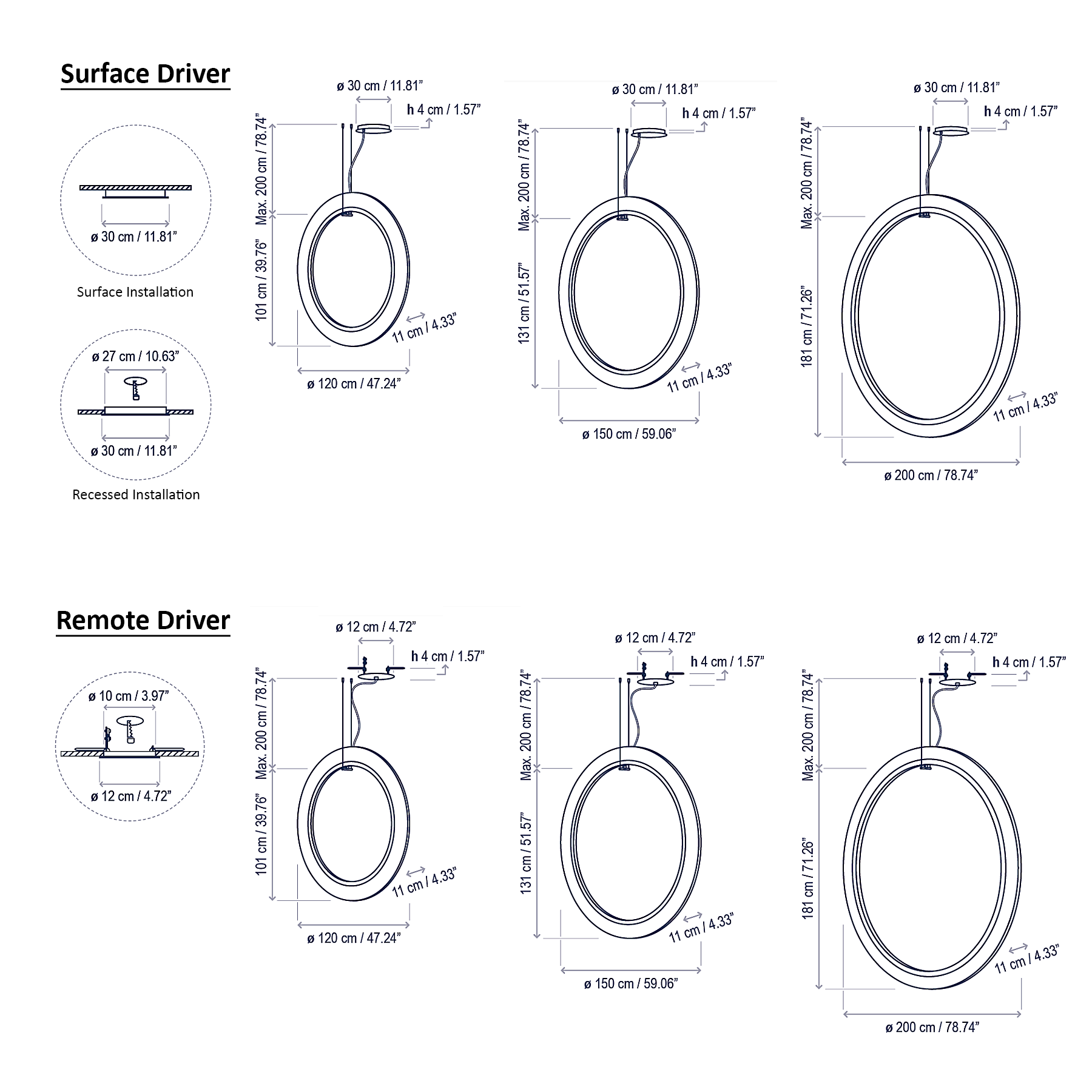 Roda Vertical Pendant diagram