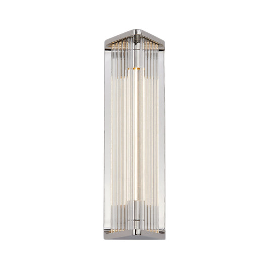 Sabre 12-in Polished Nickel/Ribbed Glass LED Wall/Vanity by Alora Lighting | WV339112PNCR | Alora Lighting