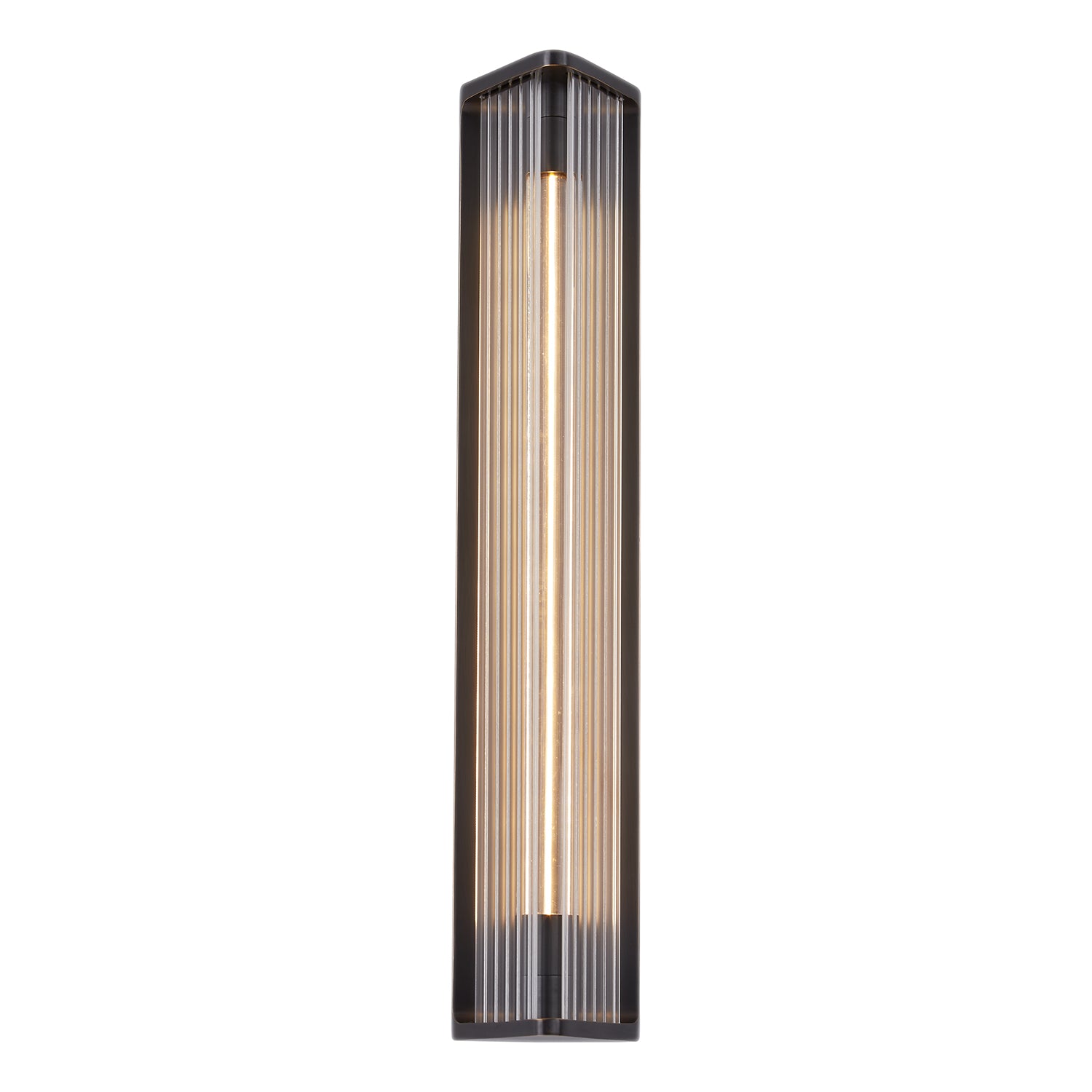 Sabre 23-in Ribbed Glass/Urban Bronze LED Wall/Vanity by Alora Lighting | WV339123UBCR | Alora Lighting