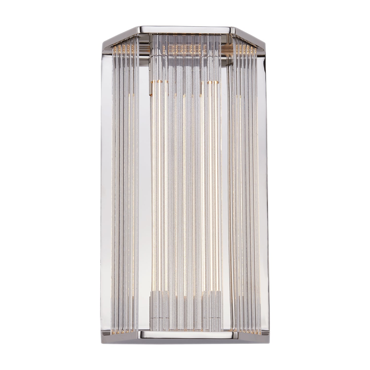 Sabre 16-in Polished Nickel/Ribbed Glass LED Wall/Vanity by Alora Lighting | WV339216PNCR | Alora Lighting