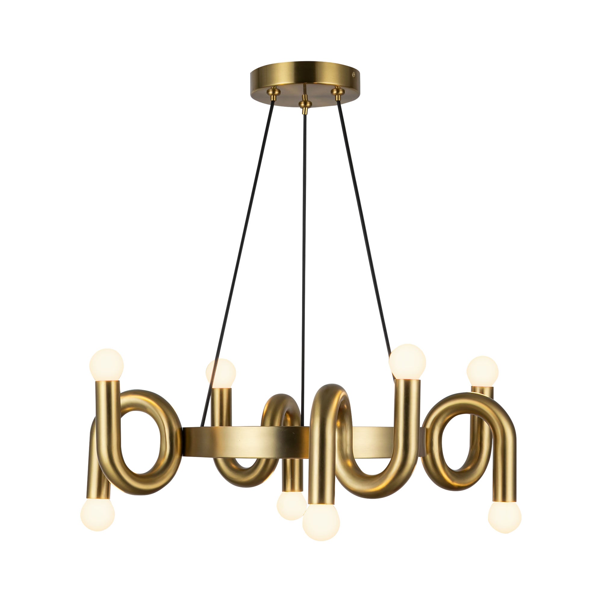 Sadie 23-in Brushed Gold Socket Chandelier by Alora Lighting | CH420823BG | Alora Lighting