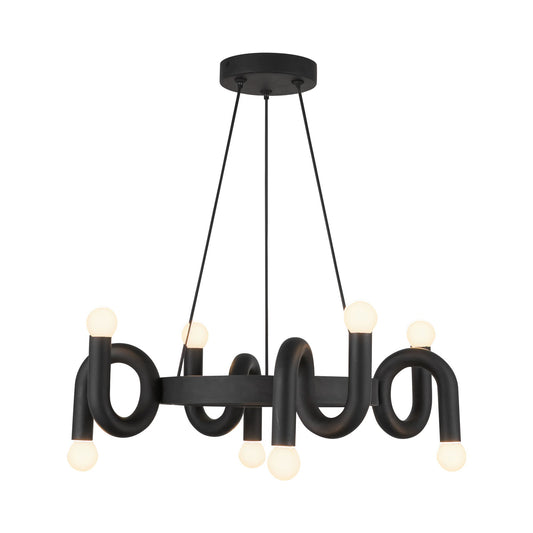 Sadie 23-in Matte Black Socket Chandelier by Alora Lighting | CH420823MB | Alora Lighting