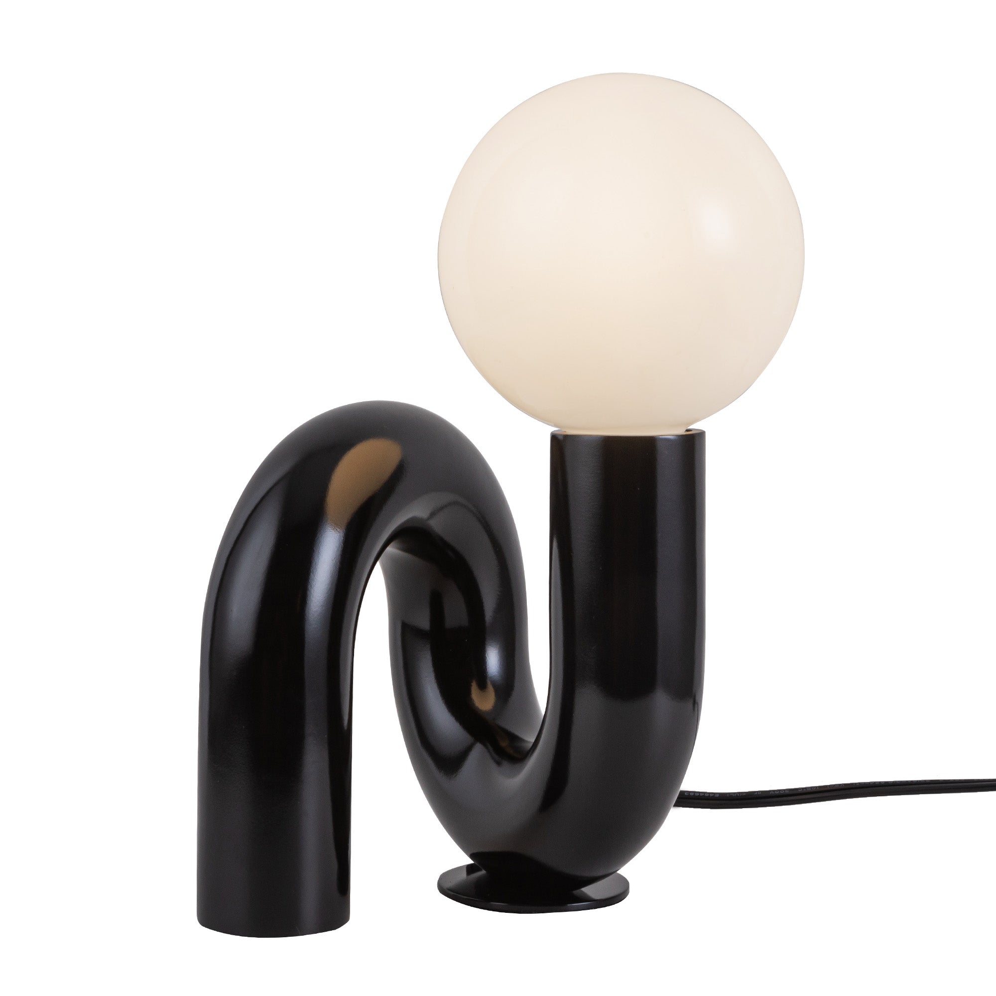 Sadie 6-in Glossy Black Socket Table Lamp by Alora Lighting | TL420107GBK | Alora Lighting