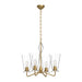 Salem 23-in Brushed Gold/Clear Glass 4 Lights Chandelier by Alora Lighting | CH570423BGCL | Alora Lighting