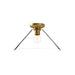 Salem 14-in Brushed Gold/Clear Glass 1 Light Flush Mount by Alora Lighting | FM570314BGCL | Alora Lighting