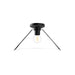 Salem 14-in Clear Glass/Matte Black 1 Light Flush Mount by Alora Lighting | FM570314MBCL | Alora Lighting