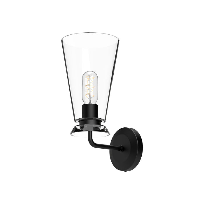 Salem 6-in Clear Glass/Matte Black 1 Light Wall/Vanity by Alora Lighting | WV570006MBCL | Alora Lighting