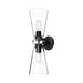 Salem 6-in Clear Glass/Matte Black 2 Lights Wall/Vanity by Alora Lighting | WV570221MBCL | Alora Lighting