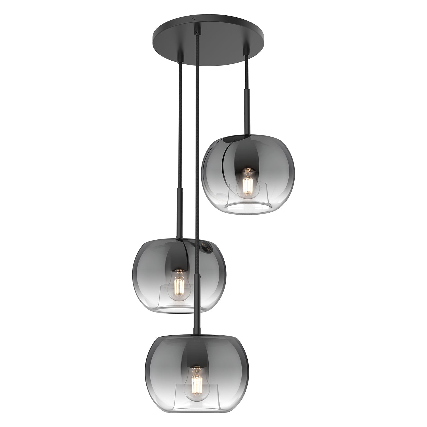 Samar Chandelier in Black/Smoked Finish | Kuzco Lighting