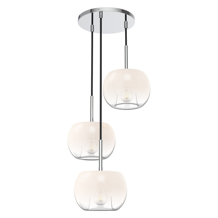 Samar Chandelier in Chrome/Opal Glass Finish | Kuzco Lighting