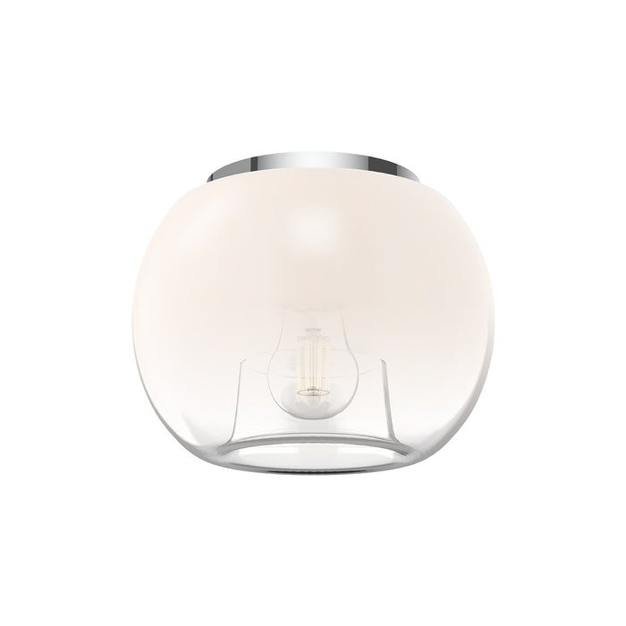 Samar Flush Mount in Chrome/Opal Glass Finish | Kuzco Lighting