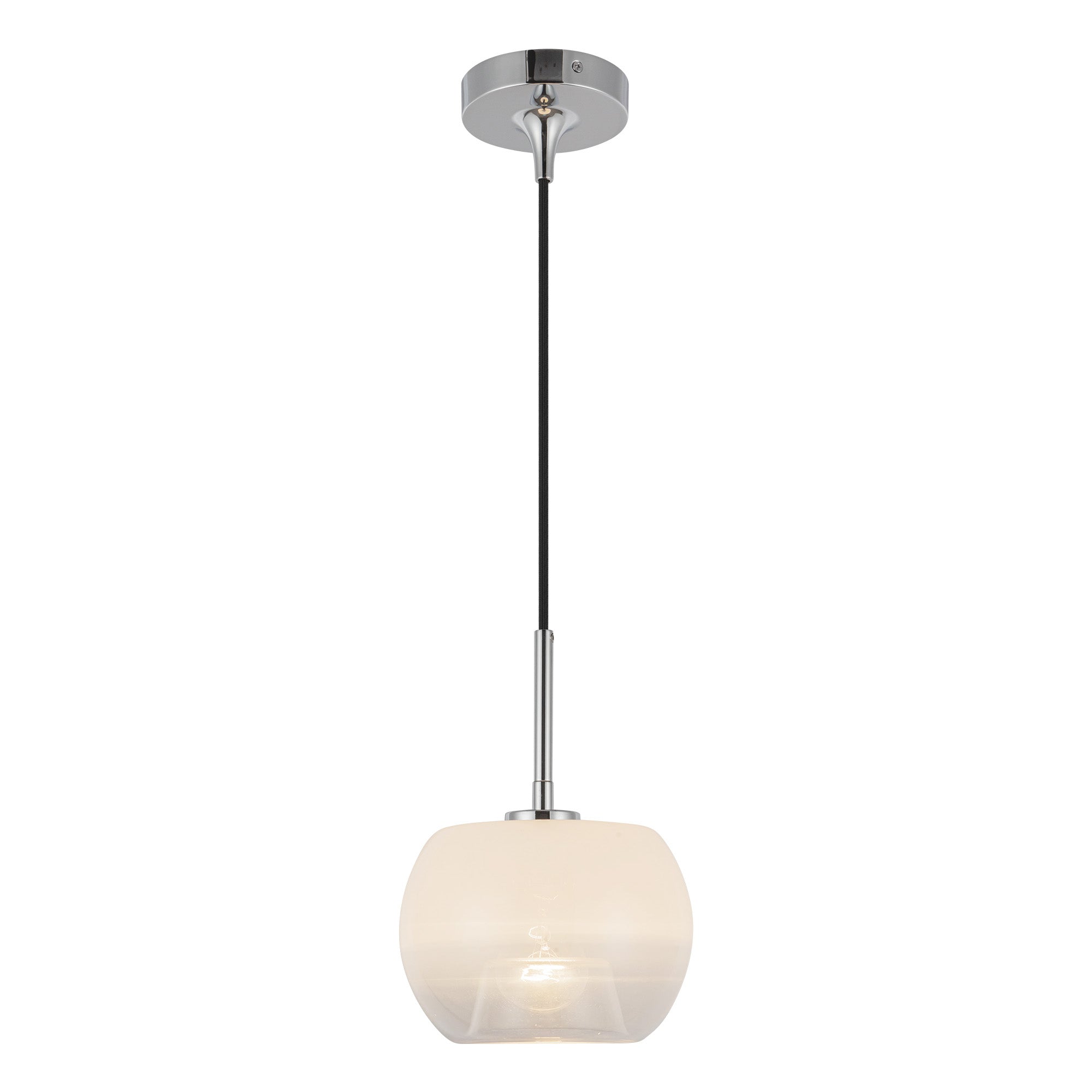 Samar Pendant in Chrome/Opal Glass Finish | Kuzco Lighting