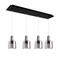 Load image into Gallery viewer, Samson Multi-Light Pendant in Black/Smoked Glass Finish | Kuzco Lighting
