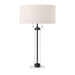 Sasha 18-in Matte Black/White Linen 2 Lights Table Lamp by Alora Lighting | TL567218MBWL | Alora Lighting